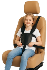 girl sat in 13J | REAR FASTENING HARNESS - UP TO 6YRS
