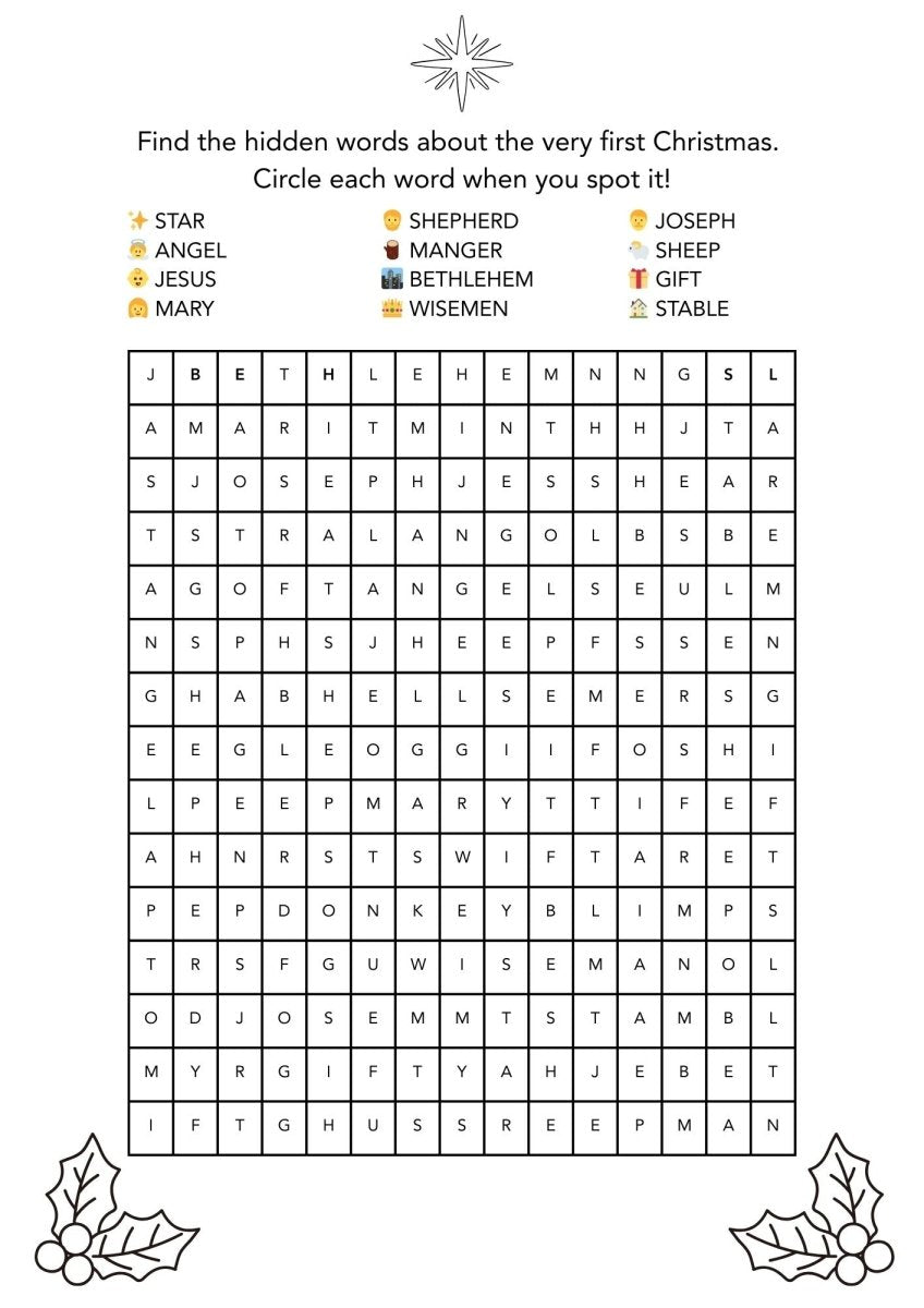 12 Word Wordsearch - Downloads
