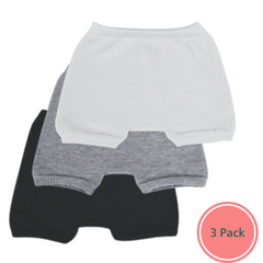 SmartKnitKIDS - Seamless Undies for Boys - Multipack - Black/Grey/White Boxer Briefs