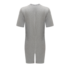Grey adult bodysuit on a white background