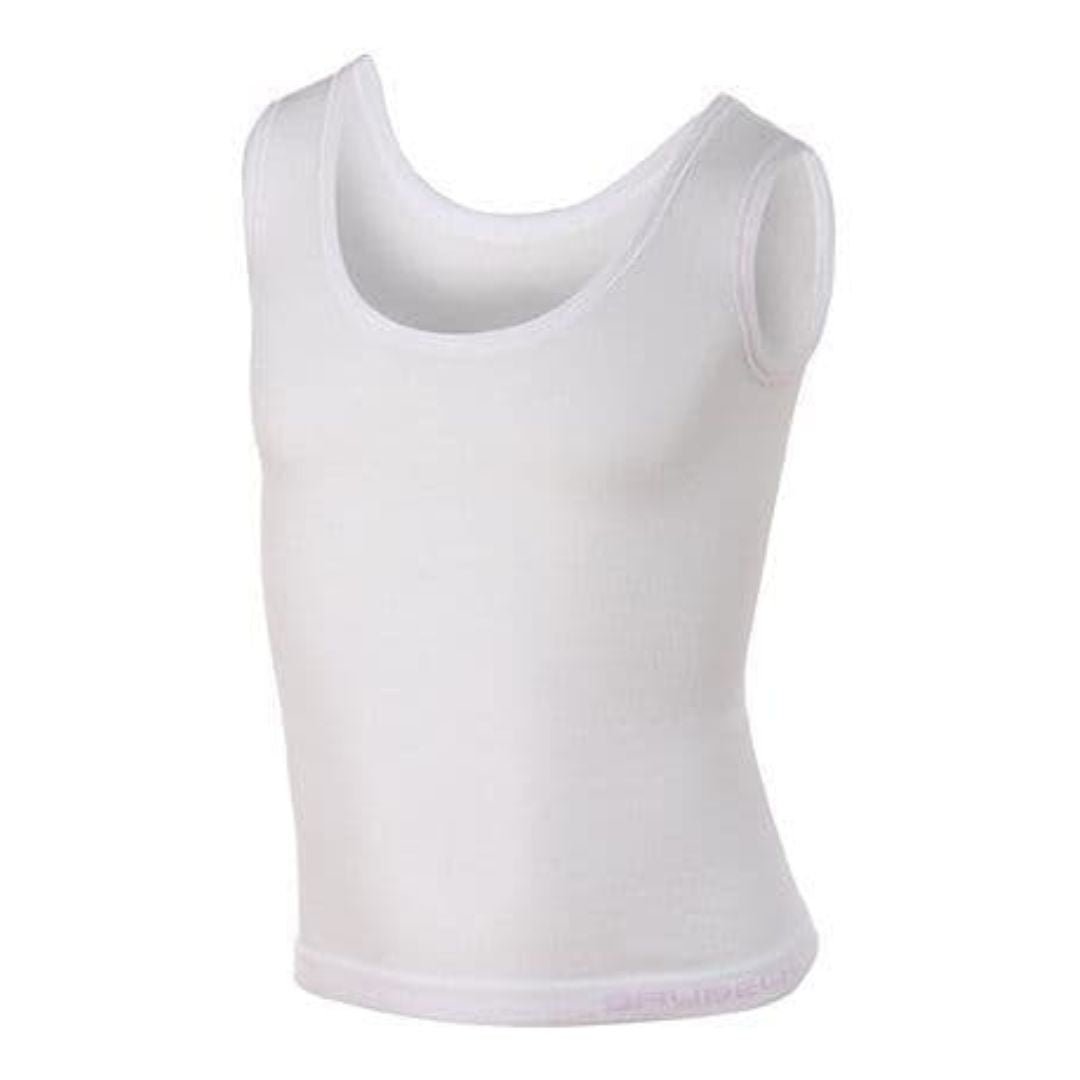 white seamfree vest
