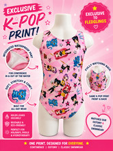 Hi-Line Girls Classic Swimsuit – Exclusive K-Pop Print