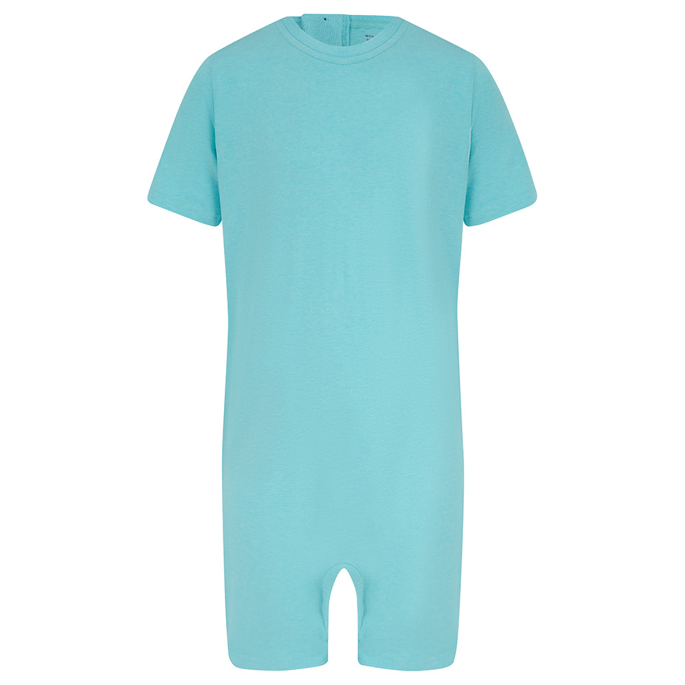 Light blue onesie on a white background