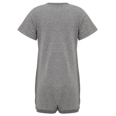 Gray romper on a white background