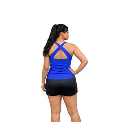 Kes-Vir™ Ladies Incontinence Tankini Set – Briefs or Shorts – Blue Wave