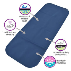 Adult Changing Mat - Steel Blue/Black - Incontinence Aids