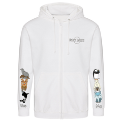 Adults Arctic Animals Communication Zip Hoodie - Daywear