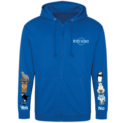Adults Arctic Animals Communication Zip Hoodie - Daywear