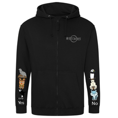 Adults Arctic Animals Communication Zip Hoodie - Daywear