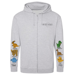Adults Dinosaur Communication Zip Hoodie - Daywear