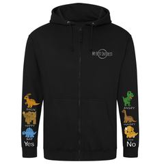 Adults Dinosaur Communication Zip Hoodie - Daywear