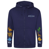 Adults Dinosaur Communication Zip Hoodie - Daywear