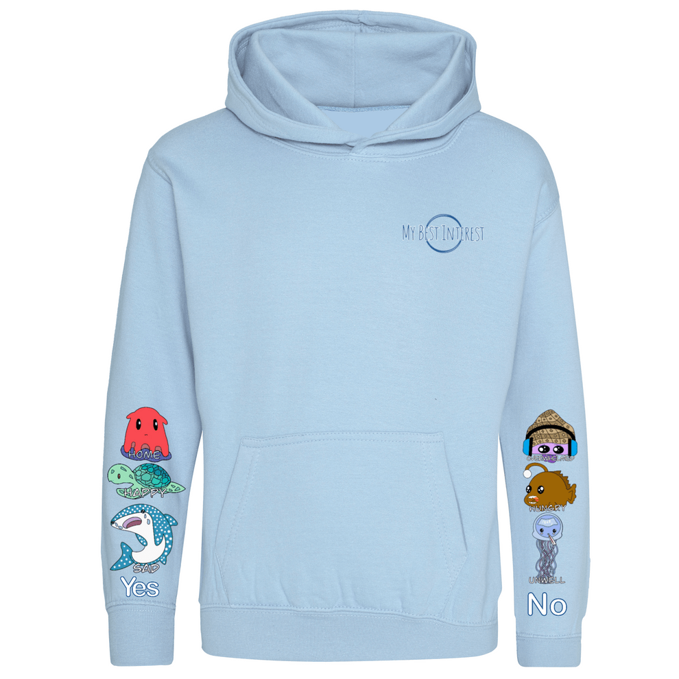 Adults Heavy Weight Sea Creatures Communication Hoodie - Daywear