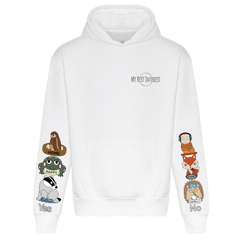 Adults Heavy Weight Woodland Animals Communication Hoodie - Daywear