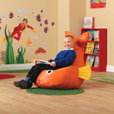 BazZoo Sea Life Fish Bean Bag Chair, Comfort Reading Nook - Sensory Equipment