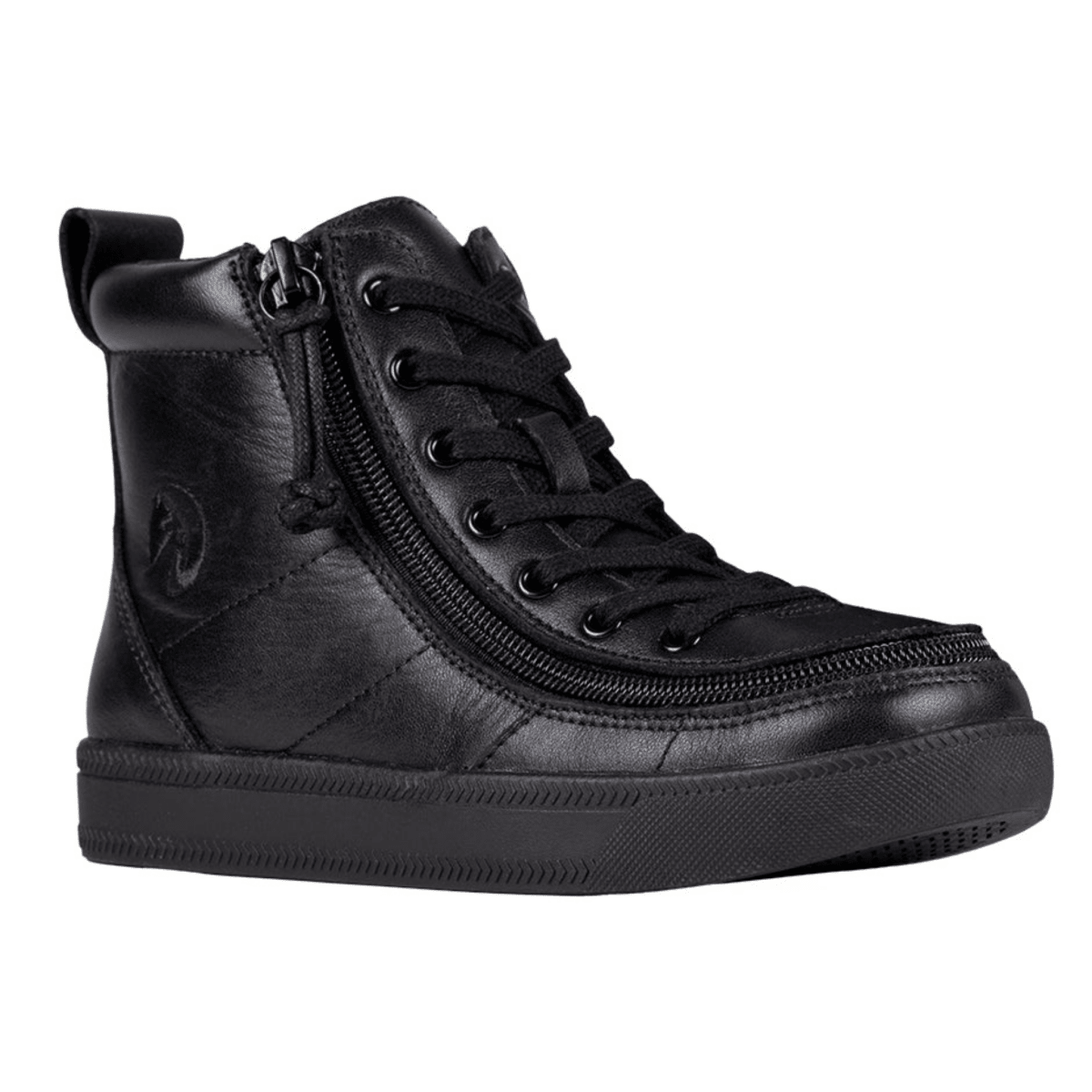 Billy Footwear Kids’ DR II Fit High Top Black Leather Shoes - Shoes