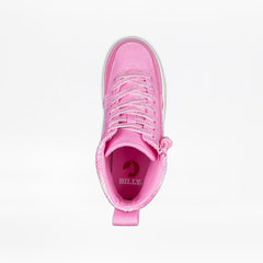 Billy Footwear (Kids) - High Top Pink Glitz Canvas Shoes - Footwear