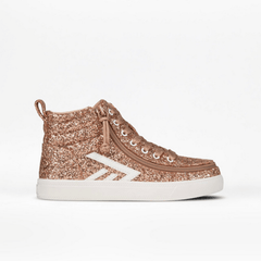 Billy Footwear (Kids) - Rose Gold Glitz CS Canvas Shoes - Footwear