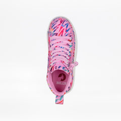 Billy Footwear Toddlers’ Pink Neon Ziggy CS Canvas High Top Shoes - Footwear