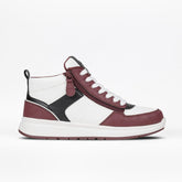 Billy Footwear (Womens) - High Top White/Wine/Black Comfort DZ - Footwear