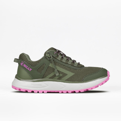 Billy Footwear Women’s Inclusion Trail Shoes Olive/Pink - Footwear