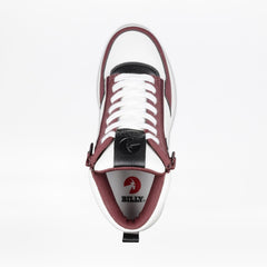 Billy Footwear Wome's High Top White/Wine/Black Comfort DZ - Footwear