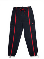 Black Cotton Adapted Cargo Trousers - Wheelchair Clothing