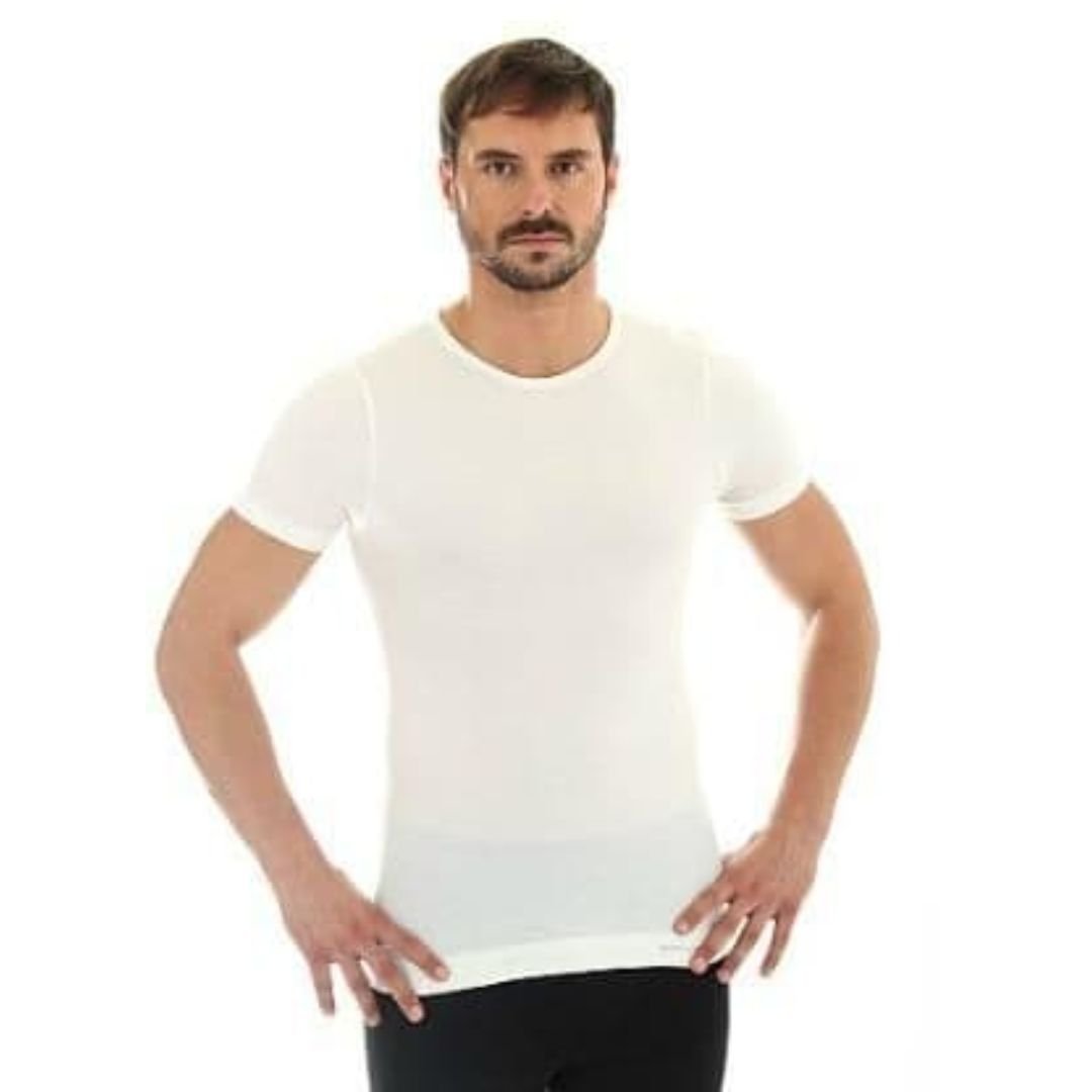 Brubeck Men’s Comfort Merino Wool Seamfree Short Sleeve Thermal Top - Underwear