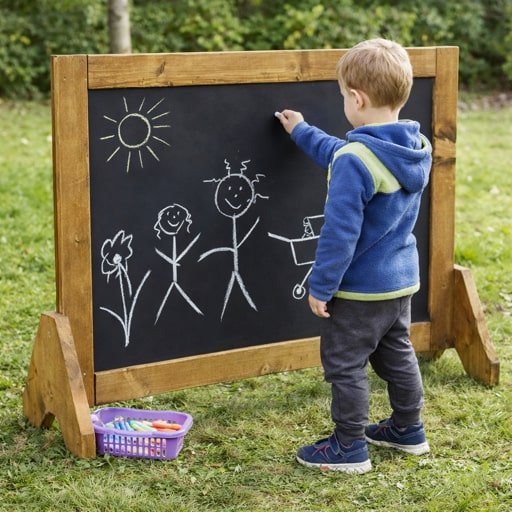 Children's Freestanding Double Sided Blackboard - Sensory Toys