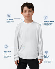 Comfa Kids Fidget-T Long Sleeve – Sensory-Friendly T-Shirt - Daywear