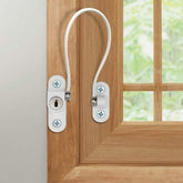 190mm Locking Window Cable Restrictor, Oval on door