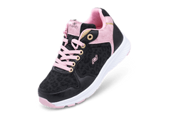 Friendly Shoes Excursion Black Leopard & Dahlia Pink KID'S - Footwear
