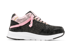 Friendly Shoes Excursion Black Leopard & Dahlia Pink KID'S - Footwear
