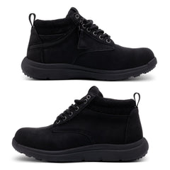 Friendly Shoes Women's Scout Black Zip - Up Boot - Wide Fit - Footwear