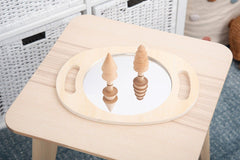 Hand Held Wooden Mirror - Learning Resource