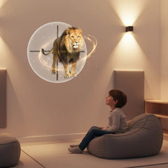 3d projector of a lion