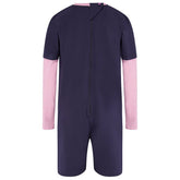 Kaycey Secret Zip Back Jumpsuits - Long Sleeve / Short Leg - Adult - Bodyvests and Sleepwear