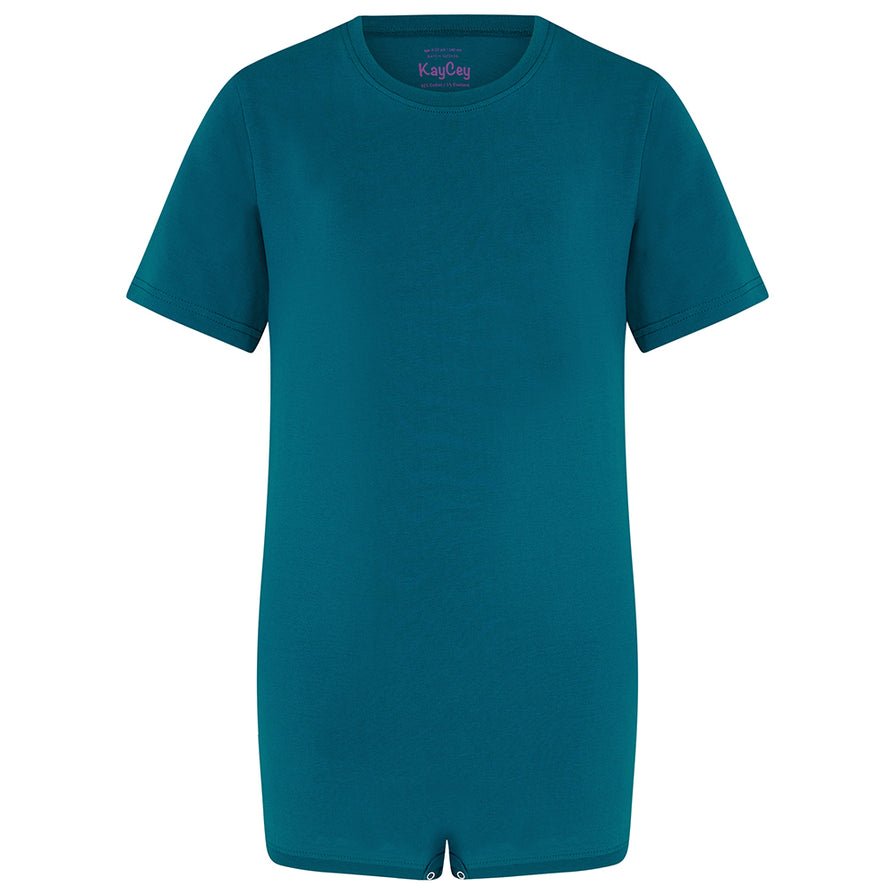 Kaycey Short Sleeved Popper Vest - Child - Bodyvests and Sleepwear