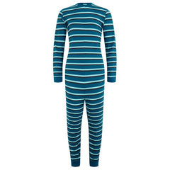 KayCey Signature Stripes Long Sleeve Ankle Length Zip Back Jumpsuit - Zip Back
