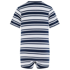 KayCey® Signature Stripes Short Sleeve Popper Vest Bodysuit - Bodyvests and Sleepwear