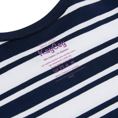 KayCey® Signature Stripes Short Sleeve Popper Vest Bodysuit - Bodyvests and Sleepwear
