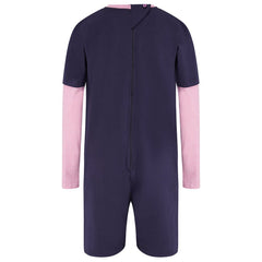 KayCey®Z Secret Zip Back Jumpsuit - Long Sleeve / Short Leg - Kids - Bodyvests and Sleepwear