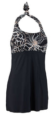 Kes - Vir Women’s Black Floral Incontinence Swim Dress - Swimwear and Accessories