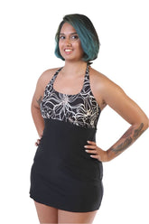 Kes - Vir Women’s Black Floral Incontinence Swim Dress - Swimwear and Accessories