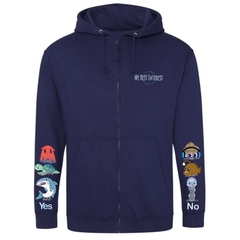 Kids Sea Creature Communication Zip Hoodie - Daywear