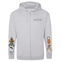 Kids Woodland Animals Communication Zip Hoodie - Daywear