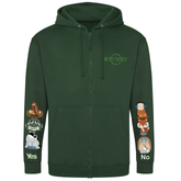 Kids Woodland Animals Communication Zip Hoodie - Daywear