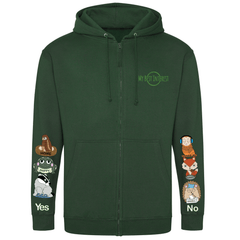 Kids Woodland Animals Communication Zip Hoodie - Daywear