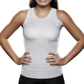 Knit-Rite - Unisex Lightweight Torso Interface Back Brace Vest – Seamless V-Neck Tank Vest with Single Axilla Flap - Underwear