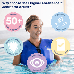 Konfidence Adult Swim Jacket - Blue - Swimwear and Accessories